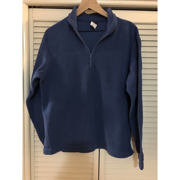 Vintage Early Winters Fleece Jacket Women’s Size Medium 3/4 Zip Blue - Picture 1 of 3